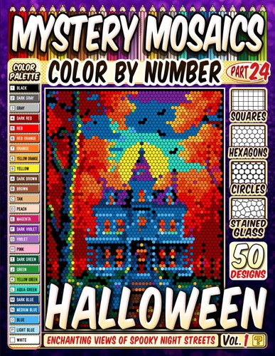 Halloween night mystery mosaic - halloween,