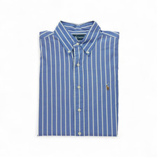 Polo Ralph Lauren camicia da uomo a righe Yarmouth taglia L blu chiaro #QWE7309