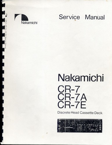 Nakamichi cassette deck - nakamichi, cr-7a