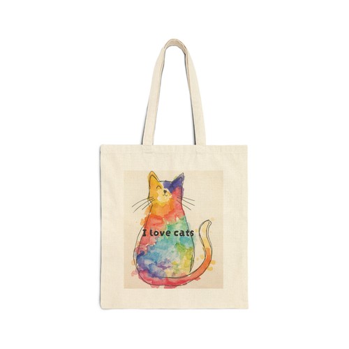 Borsa tote gatto - , acquerello