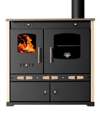 Fornello a legna Prometey Perfect ECO LUX 6-10 kW A + AVORIO