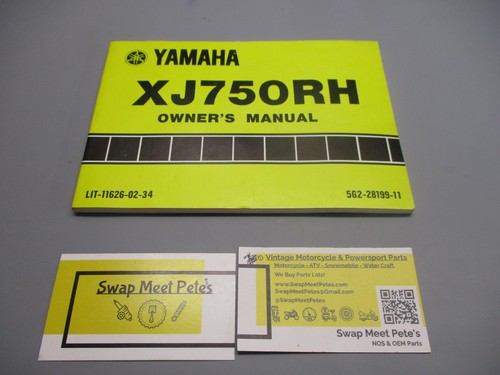 Yamaha xj750 nos oem owners - rh,
