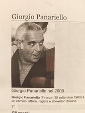 AUTOGRAFO ORIGINALE DI GIORGIO