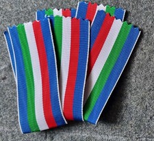 NASTRO NASTRINO x MEDAGLIA RIBBON TRICOLORE RUBAN ANZIANITÁ POLIZIA STATO P.S.