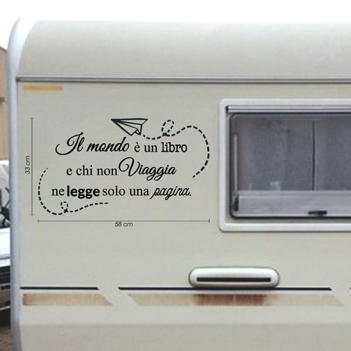 Adesivo camper frase viaggi