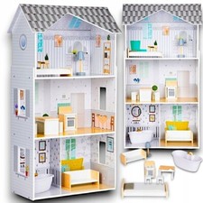 Casa delle Bambole PREMIUM in Legno Grande XXL Villa Mobili per Bambini Regal...