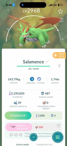 Shiny salamence 2019 lucky - shiny,