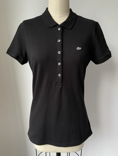 Polo donna lacoste nera - polo,