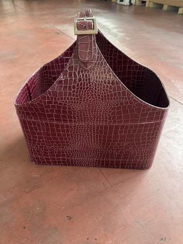Vintage cestino ecopelle per