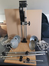 Vintage Krokus Repro PZ0 supporto copia, colonna tripolare in metallo 70 cm con 4 luci