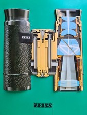 ❤️ VINTAGE CARL ZEISS PUBBLICITÀ ESPOSITORE OTTICHE BINOCOLO STRUMENTI OTTICI 