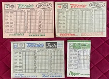 Schedine TOTOCALCIO anni '50 e '60