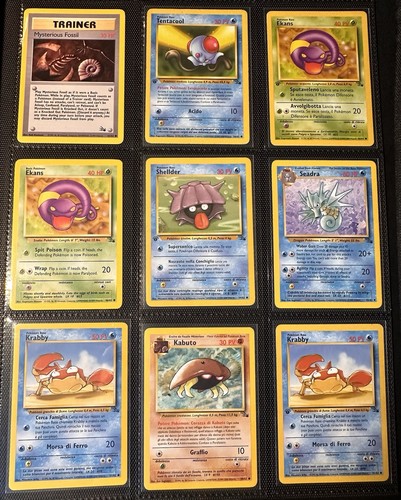 Lotto carte pokemon fossil - 9,