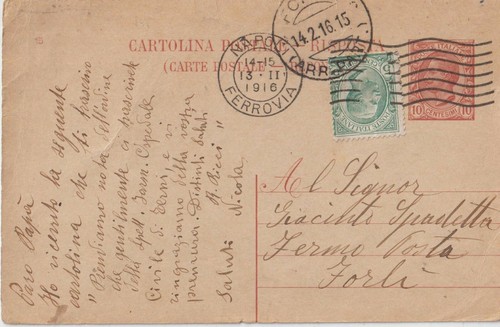 1916 intero postale - 1916, da