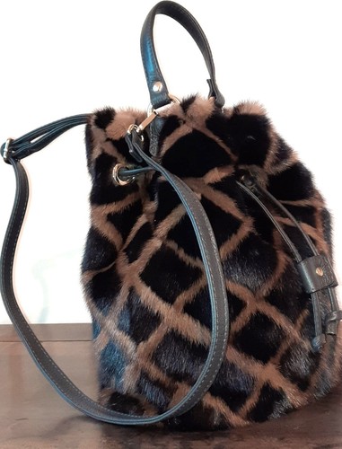 Borsa vera pelliccia di - in,