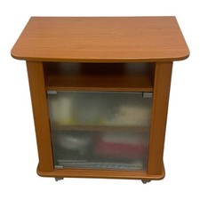 CARRELLO PORTA TV/LED/LCD MOBILE  LEGNO COLORE CHIARO 75X47X75CM  CON 4RUOTE 