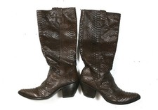 Stivali alti Gianni Barbato cowboy pelle pitone