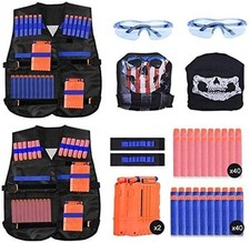 EXTSUD 2 Set Gilet Tattico per Nerf Bambini con 90 Pz Accessori