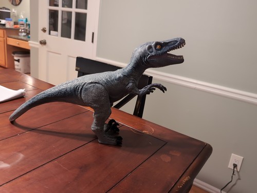Velociraptor dinosaur grey - 20",