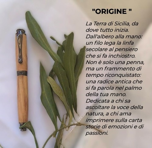 Penna artigianale legno di - in,