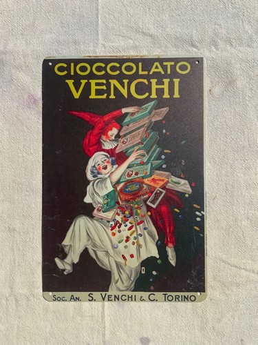 Insegna metallo cioccolato - metallo,,