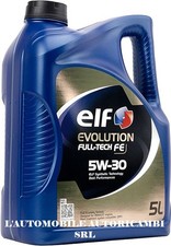 Elf 5W-30 Evolution Full-Tech FE 5L – Olio Motore Sintetico Alta Prestazione