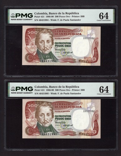 Colombia pesos consecutivi - pesos,