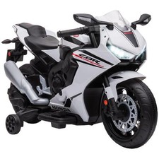 DecHome Moto Elettrica per Bambini 6V Ricaricabile Velocità 3km/h Bianco WTA632F