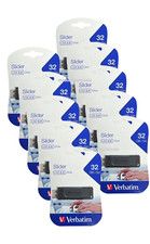 Verbatim 10PK USB 32GB Slider Flash Drive 2.0 Nero Memory Stick Pendrive Pollice