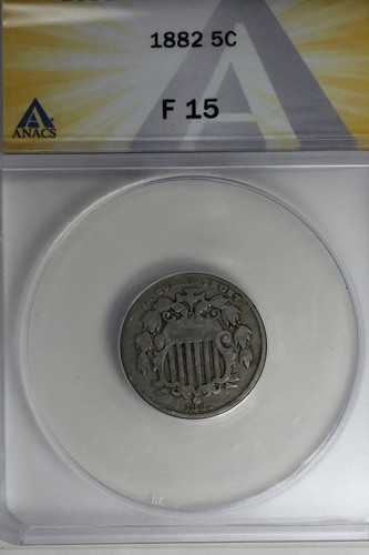 1882 anacs 15 scudo - anacs, f