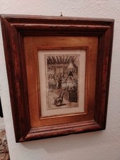 Quadro vintage,cornice lignea