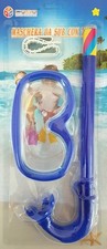 x Set Sub Maschera + Boccaglio Colorato Bambini Bimbi Nuoto Mare Estate dfh