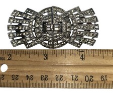 Spilla convertibile donna vintage anni 30 Coro Duette strass clip per vestire 