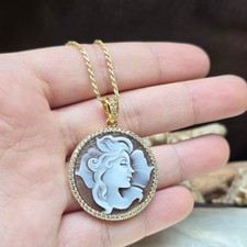 Collana Cammeo Donna Argento