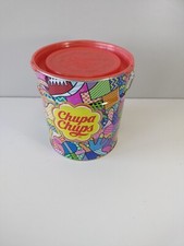 Scatola di latta Vintage - SECCHIO con COPERCHIO, CHUPA CHUPS, LECCA LECCA,'90