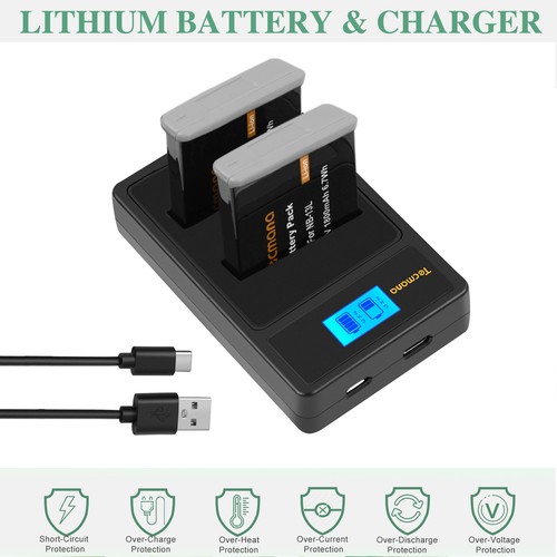 Batteria 2x1 8ah per canon - batteria,