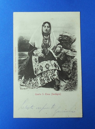 Cartolina costume sardo quarto - sardo,