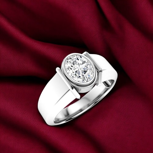 Anello uomo oro bianco 18k - bianco,