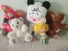 lotto bambola Fragolina dolce cuore, hello Spank, peluche orsetto Lenci(?)