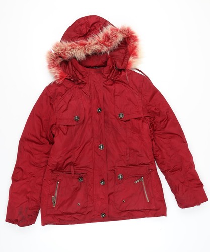 Cappotto parka rosso donna