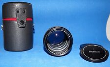 konica Hexanon 85 mm f 1.8, tappi, custodia