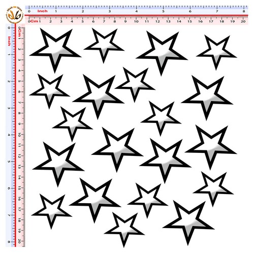 Stelle bianconere adesivi - bianconere,