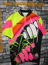 Vintage Cycling Jersey Maglia Ciclismo  bici  Diadora '80s