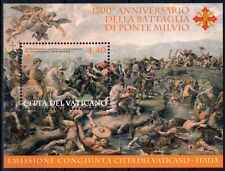 2012 Vaticano Foglietti BENEDETTO XVI 1700° della battaglia di Ponte Milvio MNH