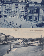 18474-FIUME, 2 CARTOLINE ANNI
