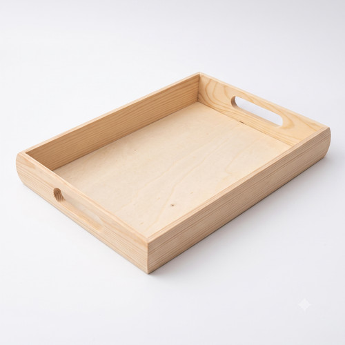 Vassoio legno naturale con - in,