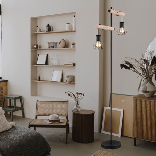 Piantana lampada lato legno - lampada,