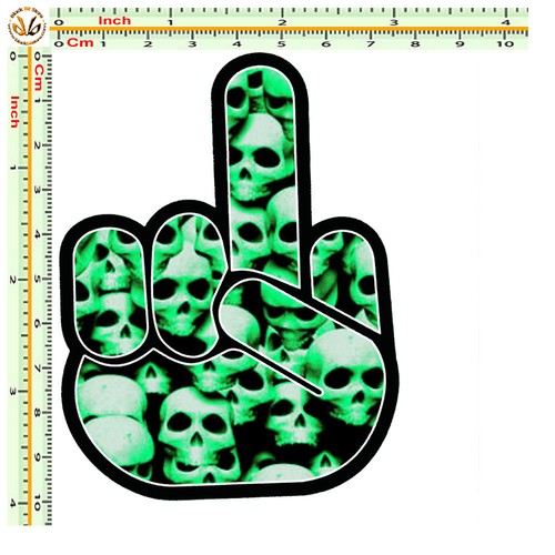 Adesivi moto hand skull