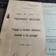 WW2 BLOCCO PRR VIAGGI E TRASPORTI MILITARI Dc 115