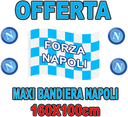 Bandiera maxi 100x160 napoli - maxi,